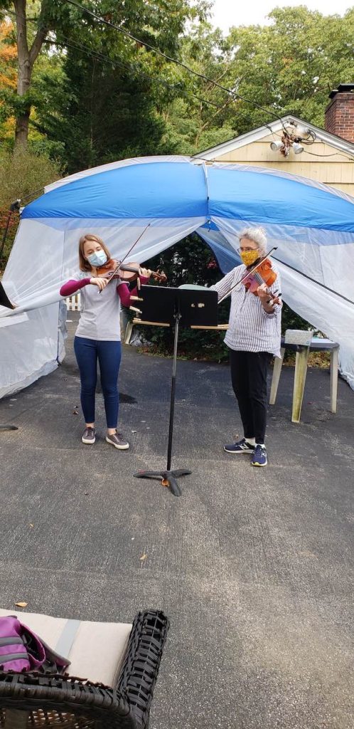 Pandemic driveway duets